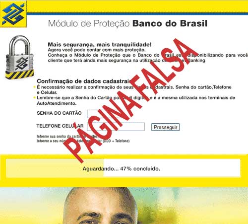 Banco do Brasil: página falsa