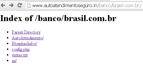 Página falsa do Banco do Brasil