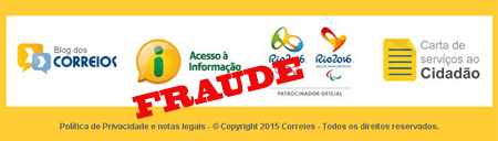Aviso de recebimento SEDEX instala cavalo de troia