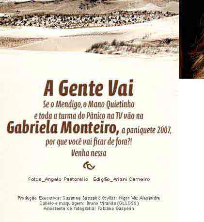 A bela Gabriela Monteiro
