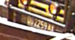 Placa da caminhonete
