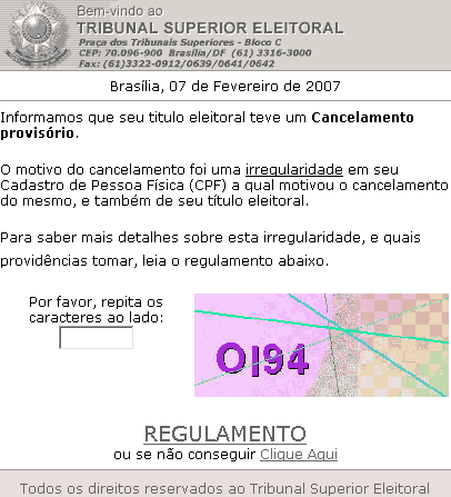 Falsa mensagem instala trojan horse